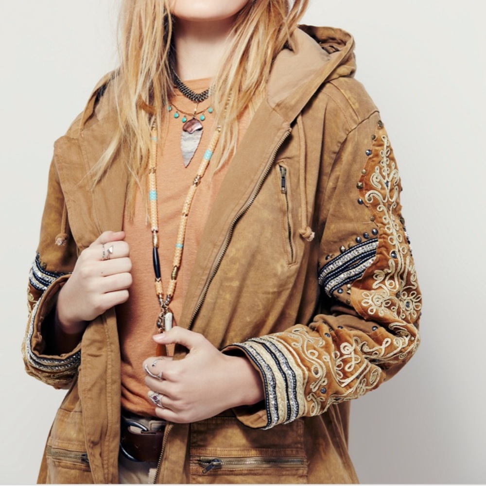 Free People Golden Quills jacket. Size large.